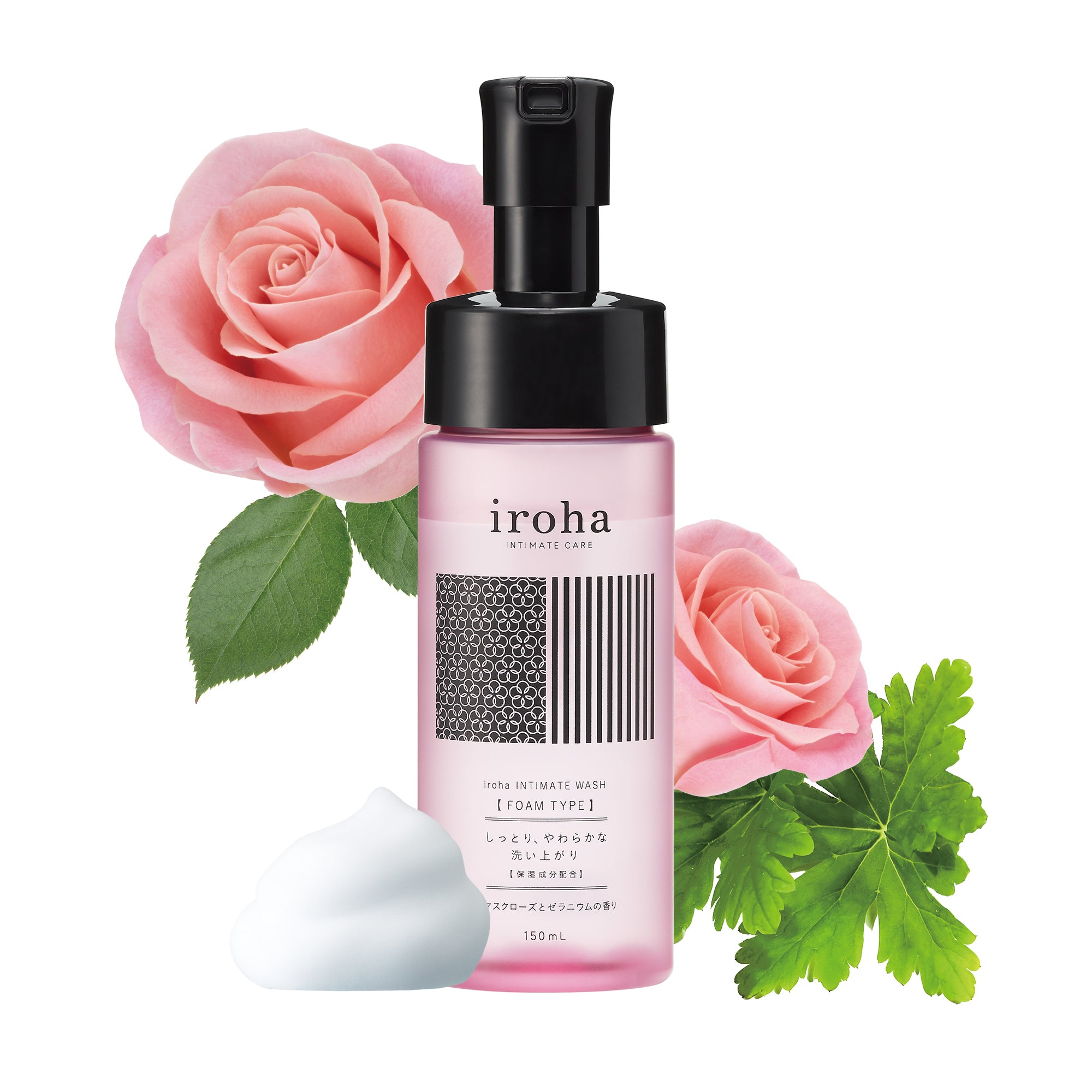 iroha INTIMATE WASH (FOAM TYPE) Damask Rose and Geranium
