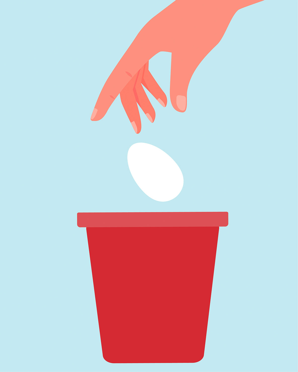 EGG being disposed off