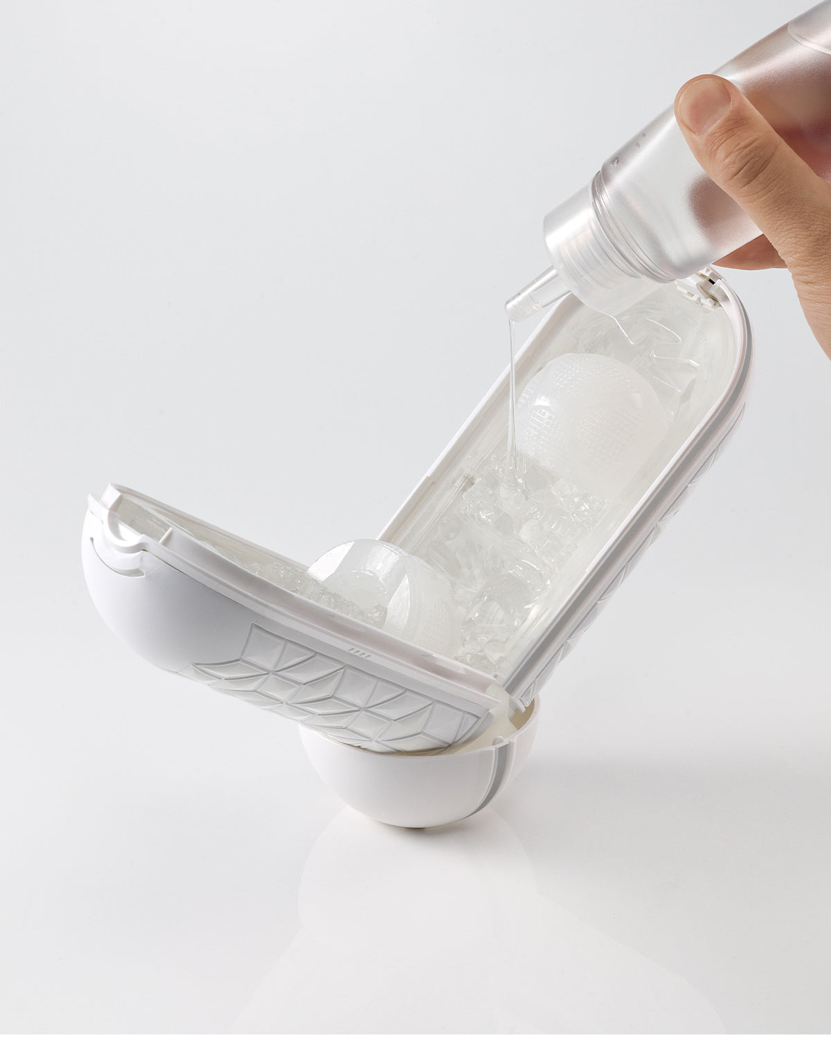 Applying lotion to the FLIP FLEXY