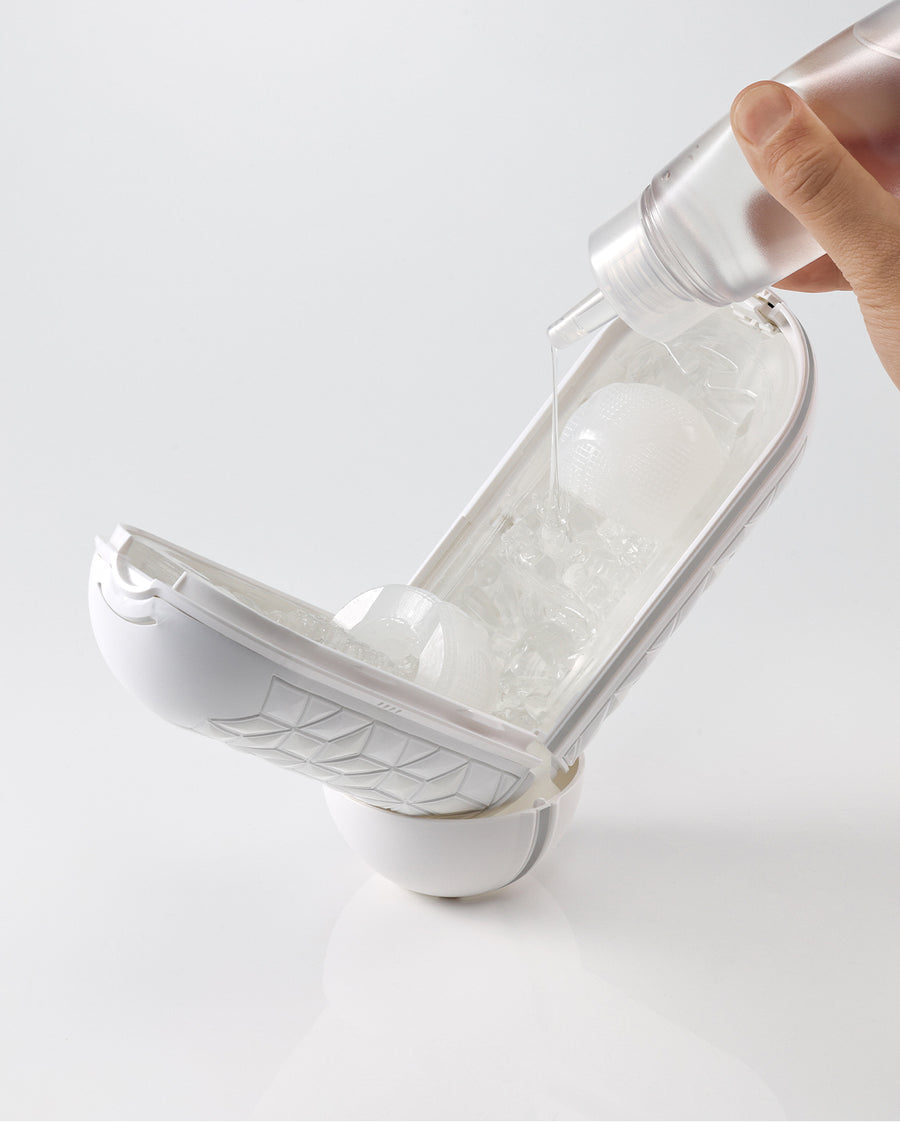 Applying lotion to the FLIP FLEXY