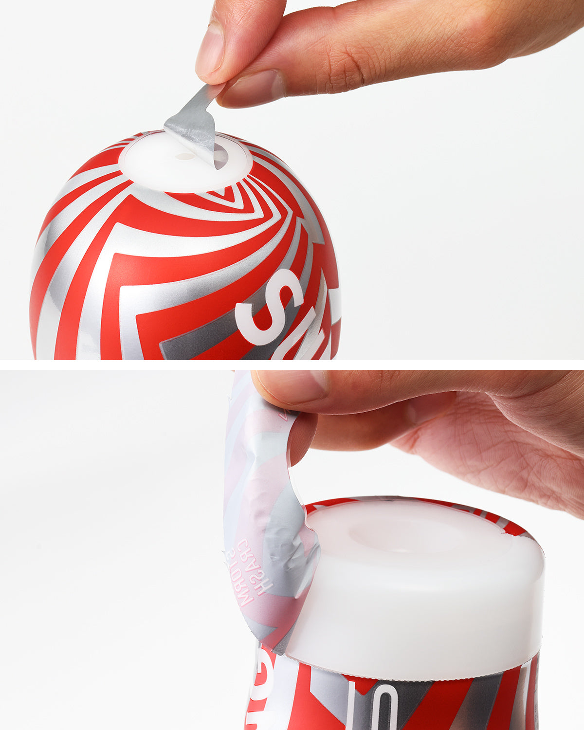Remove the wrapping at the bottom of the CUP, then peel off the air hole sticker at the top.
