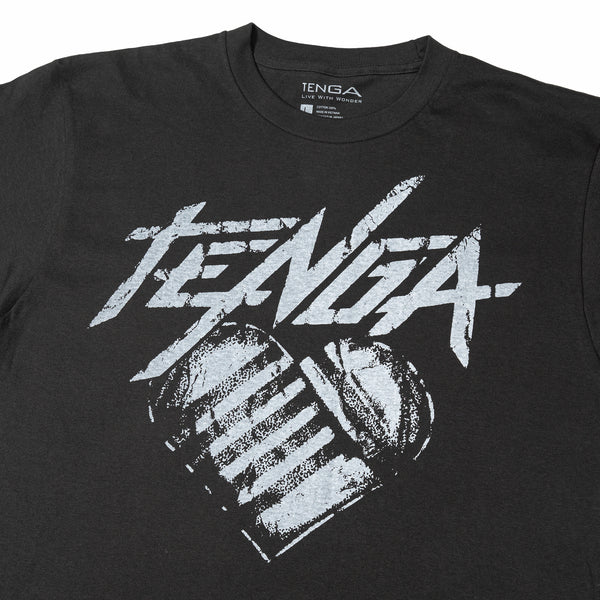 TENGA Hearts T-Shirt Black