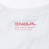 Playing with TENGA T-SHIRT White x Blue